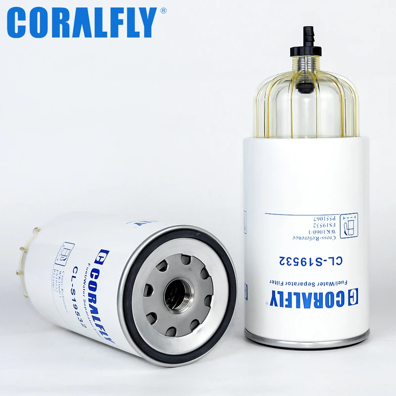 CL-S19532 Fuel-Water Separator Filter, Equiv.: WK1060/1, FS19532, P551067 - Filtro Separador Combustible-Agua, - Coralfly - Traelos LLC